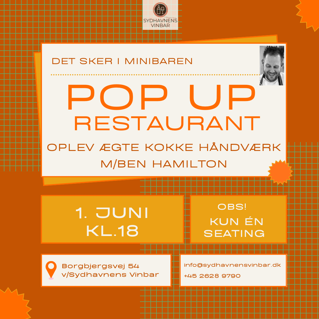 Pop-up Dinner: Minibaren x Ben Hamilton, 1.juni